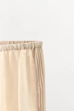 Clearance PANTALÓN SATINADO PUNTILLA Mujer Pantalones