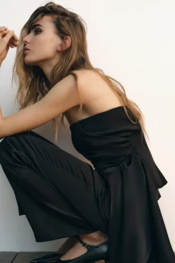 Discount PANTALÓN SATINADO RECTO Mujer Pantalones