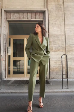 Clearance PANTALÓN SLIM TIRO ALTO Mujer Pantalones