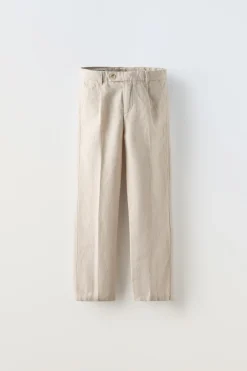 Niños ZARA 6 - 14 Años·Pantalones|6 - 14 Años·Trajes<PANTALÓN SLIM TRAJE CON LINO