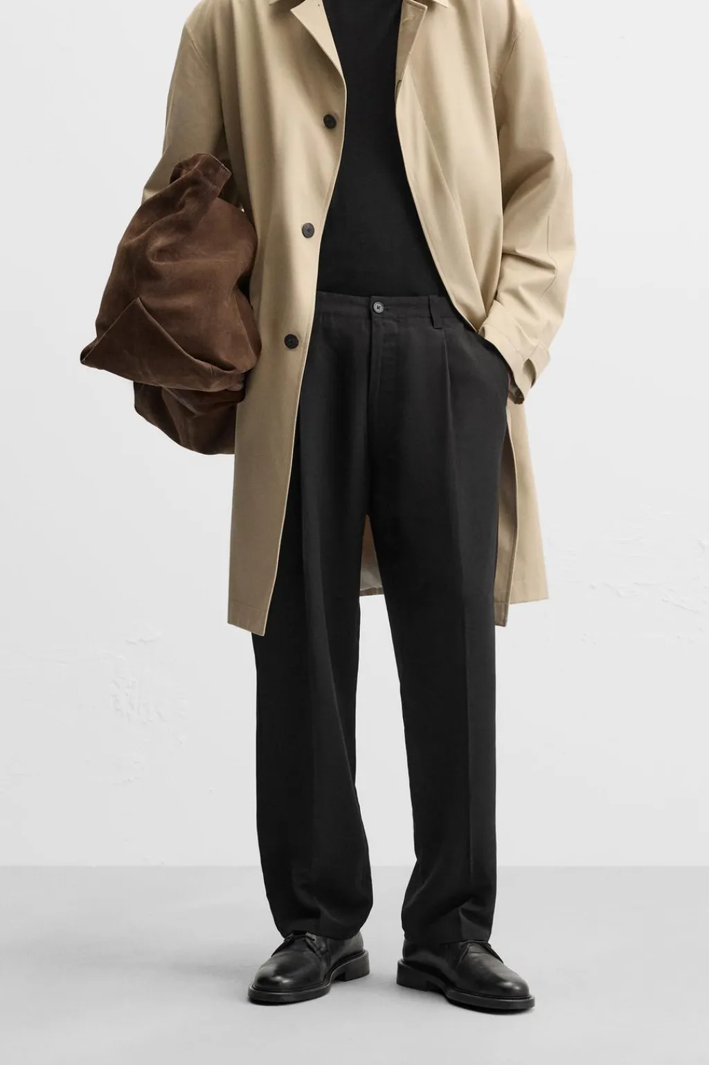 Fashion PANTALÓN STRAIGHT FIT PLIEGUES Hombre Pantalones