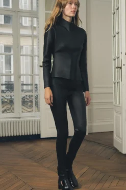 Outlet PANTALÓN STRECH PIEL 100% ZW COLLECTION Mujer Pantalones