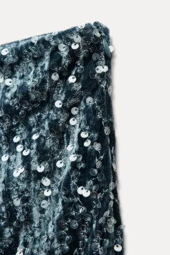 Outlet PANTALÓN TERCIOPELO LENTEJUELAS Mujer Pantalones