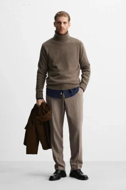 Discount PANTALÓN TEXTURA CON LANA Hombre Pantalones