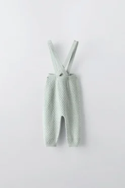 Niños ZARA 0 - 6 Meses·Punto|0 - 6 Meses·Leggings / Polainas<PANTALÓN TIRANTES CON LANA