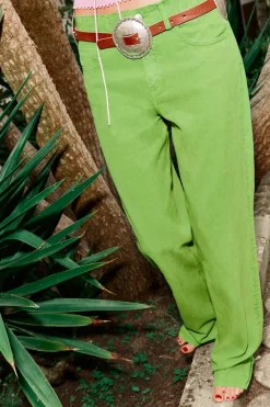 Outlet PANTALÓN TIRO MEDIO WIDE LEG Mujer Pantalones