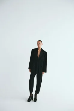 Hot PANTALÓN TOBILLERO BANDA SATINADA Mujer Pantalones