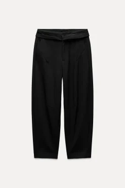 Hot PANTALÓN TOBILLERO BANDA SATINADA Mujer Pantalones