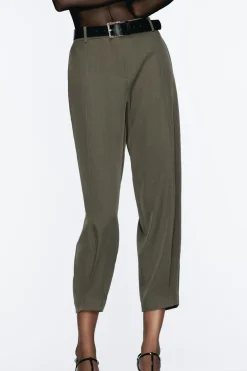 New PANTALÓN TOBILLERO CINTURÓN Mujer Pantalones