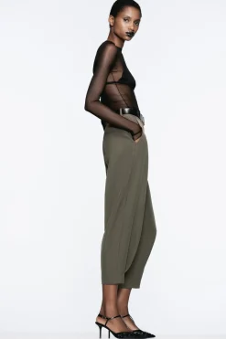 New PANTALÓN TOBILLERO CINTURÓN Mujer Pantalones