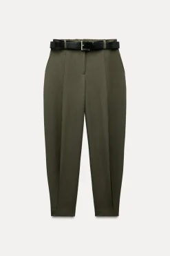 New PANTALÓN TOBILLERO CINTURÓN Mujer Pantalones