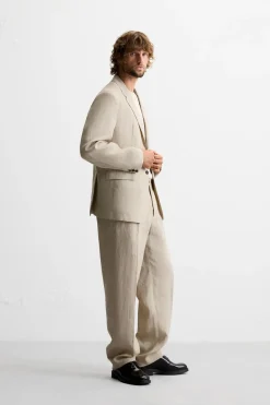 Discount PANTALÓN TRAJE 100% LINO Hombre Pantalones