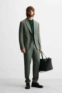 Fashion PANTALÓN TRAJE ESTRUCTURA Hombre Pantalones