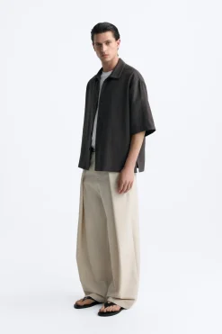 Fashion PANTALÓN WIDE FIT PLIEGUES Hombre Pantalones