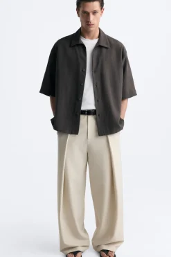 Fashion PANTALÓN WIDE FIT PLIEGUES Hombre Pantalones