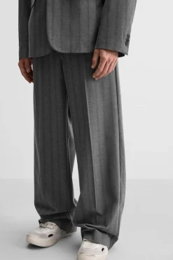 Discount PANTALÓN WIDE FIT TRAJE RAYAS Hombre Pantalones