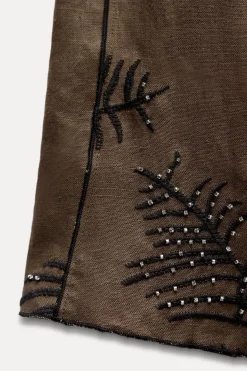 Best PANTALÓN WIDE LEG BORDADOS ZW COLLECTION Mujer Pantalones