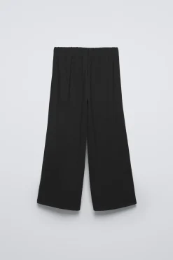 Niños ZARA 6 - 14 Años·Pantalones<PANTALÓN WIDE LEG PUNTO FRUNCES