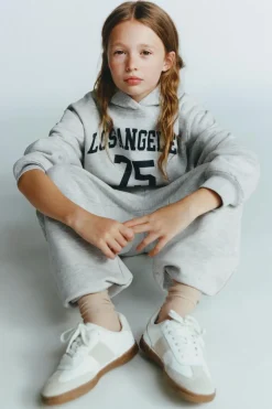 Niños ZARA 6 - 14 Años·Pantalones|6 - 14 Años·Deporte / Jogging<PANTALÓN WIDE LEG TEXTO