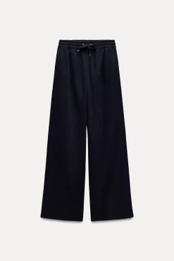 Online PANTALÓN WIDE LEG TEXTURA Mujer Pantalones
