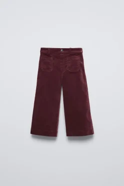 Niños ZARA 1½ - 6 Años·Pantalones<PANTALÓN WIDE LEG VELVET