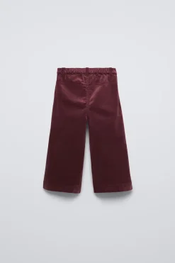 Niños ZARA 1½ - 6 Años·Pantalones<PANTALÓN WIDE LEG VELVET