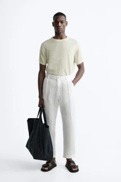 Hot PANTALON 100% LINO Hombre Pantalones