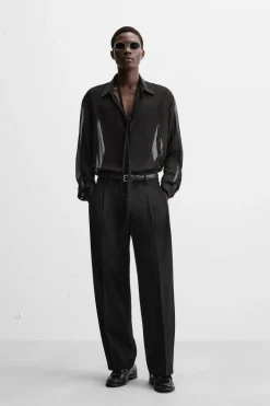 Discount PANTALON RELAXED FIT PLIEGUES Hombre Pantalones