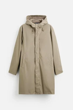 Discount PARKA ENGOMADA CAPUCHA Hombre Cazadoras|Abrigos / Gabardinas