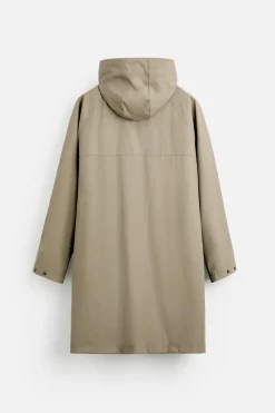 Discount PARKA ENGOMADA CAPUCHA Hombre Cazadoras|Abrigos / Gabardinas