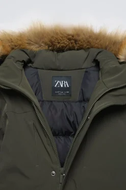 Niños ZARA 6 - 14 Años·Abrigos|6 - 14 Años·Abrigos<PARKA LARGA PLUMA PLUMÓN WATER REPELLENT