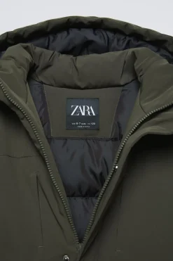 Niños ZARA 6 - 14 Años·Abrigos|6 - 14 Años·Abrigos<PARKA LARGA PLUMA PLUMÓN WATER REPELLENT