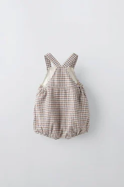 Niños ZARA 6 - 18 Meses·Vestidos / Monos<PELELE CUADRITOS