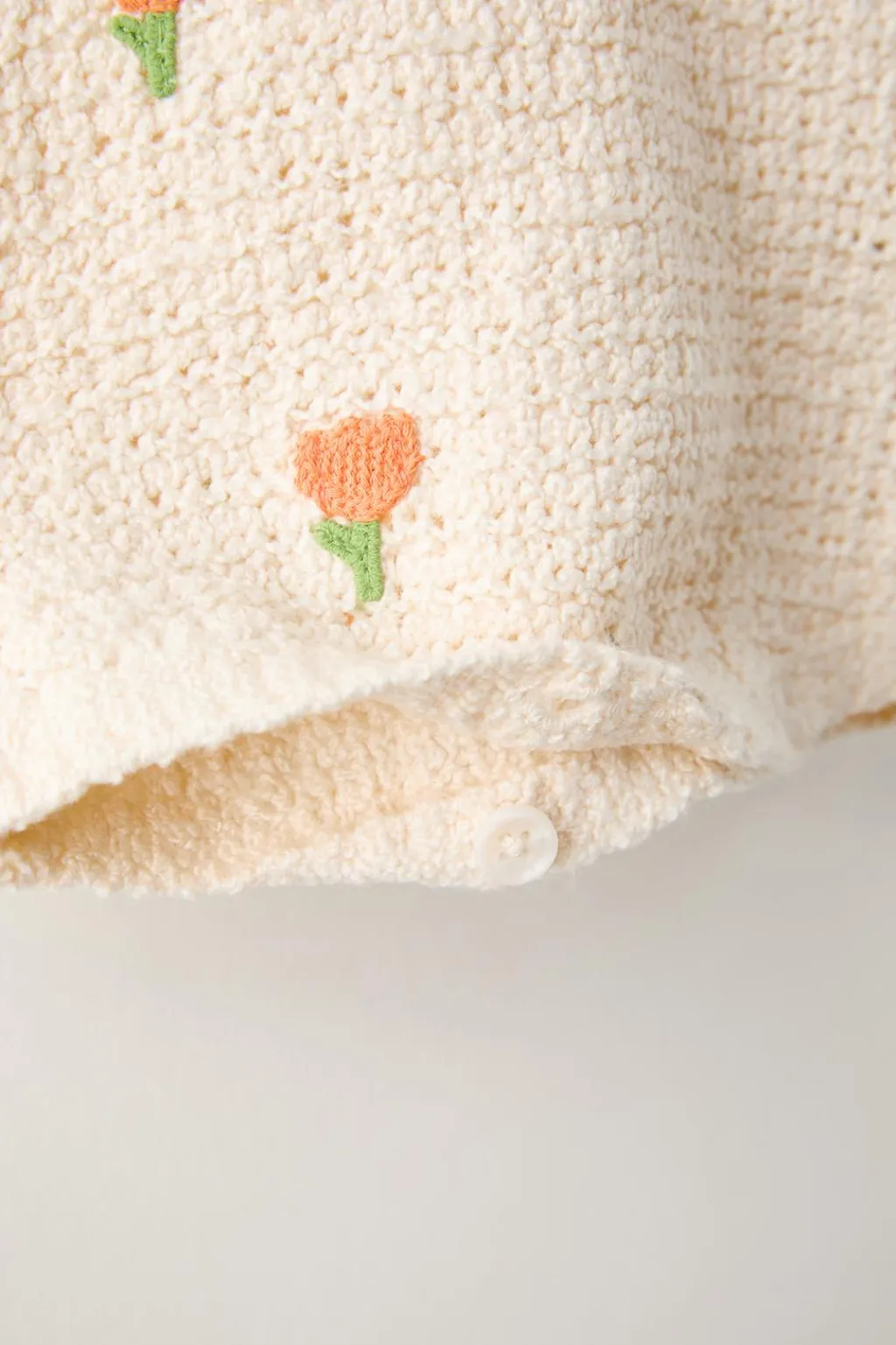 Niños ZARA 6 - 18 Meses·Punto|6 - 18 Meses·Vestidos / Monos<PELELE PUNTO FLORES BORDADAS