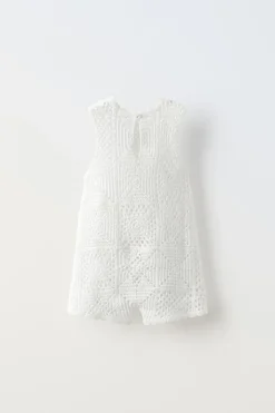 Niños ZARA 1½ - 6 Años·Vestidos / Petos|1½ - 6 Años·Punto<PETO CORTO PUNTO CROCHET