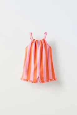 Niños ZARA 6 - 18 Meses·Vestidos / Monos<PETO CORTO RAYAS