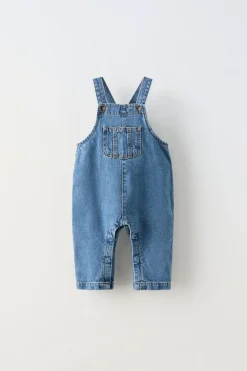 Niños ZARA 6 - 18 Meses·Vestidos / Monos<PETO DENIM BOLSILLO
