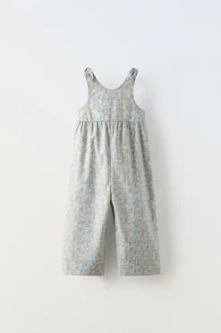 Niños ZARA 1½ - 6 Años·Vestidos / Petos|1½ - 6 Años·Pantalones<PETO LARGO FLORES