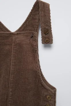 Niños ZARA 1½ - 6 Años·Vestidos / Petos|1½ - 6 Años·Pantalones<PETO LARGO PANA