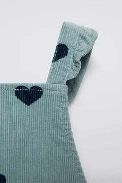 Niños ZARA 1½ - 6 Años·Vestidos / Petos|1½ - 6 Años·Pantalones<PETO LARGO PANA CORAZONES