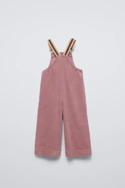 Niños ZARA 1½ - 6 Años·Vestidos / Petos|1½ - 6 Años·Pantalones<PETO PANA TIRANTES CONTRASTE