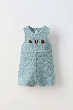 Niños ZARA 1½ - 6 Años·Vestidos / Petos|1½ - 6 Años·Punto<PETO PUNTO FLORES