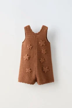 Niños ZARA 1½ - 6 Años·Vestidos / Petos|1½ - 6 Años·Punto<PETO PUNTO FLORES