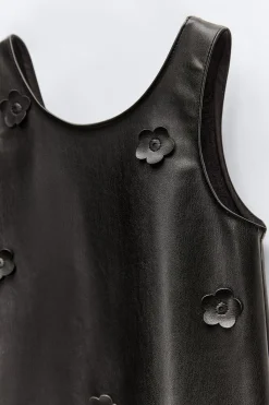 Niños ZARA 1½ - 6 Años·Vestidos / Petos|6 - 18 Meses·Vestidos / Monos<PICHI EFECTO PIEL FLORES