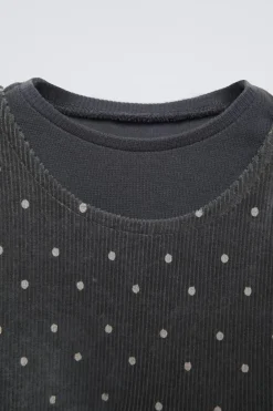 Niños ZARA 1½ - 6 Años·Vestidos / Petos<PICHI MICROPANA COMBINADO CAMISETA RIB