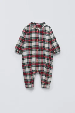 Niños ZARA 6 - 18 Meses·Ropa Interior / Pijamas|Accesorios / Zapatos / 0 - 14 Años<PIJAMA ENTERO FRANELA CUADROS