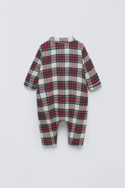 Niños ZARA 6 - 18 Meses·Ropa Interior / Pijamas|Accesorios / Zapatos / 0 - 14 Años<PIJAMA ENTERO FRANELA CUADROS