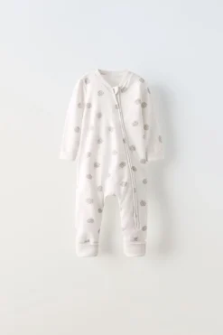 Niños ZARA 0 - 6 Meses·Ropa Interior / Pijamas|6 - 18 Meses·Ropa Interior / Pijamas<PIJAMA ENTERO PIE CONVERTIBLE CONEJITOS