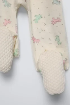 Niños ZARA 1½ - 6 Años·Pijamas|6 - 18 Meses·Ropa Interior / Pijamas<PIJAMA ENTERO VELOUR UNICORNIOS