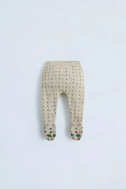 Niños ZARA 0 - 6 Meses·Punto|0 - 6 Meses·Leggings / Polainas<POLAINA PUNTO JACQUARD CASITAS